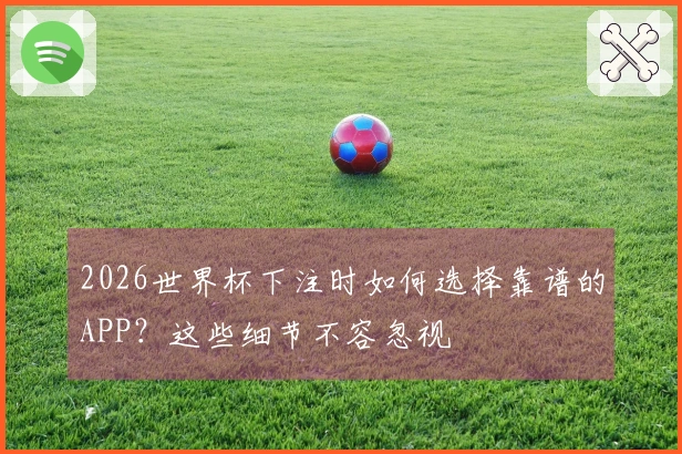 2026世界杯下注时如何选择靠谱的APP？这些细节不容忽视