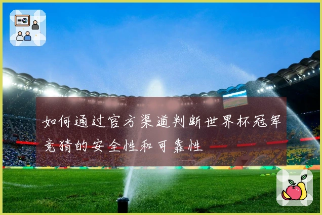 如何通过官方渠道判断世界杯冠军竞猜的安全性和可靠性
